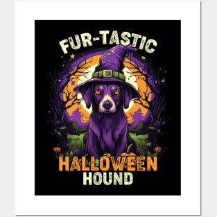 Waggin' & Witchin' Dog on Halloween Posters and Art